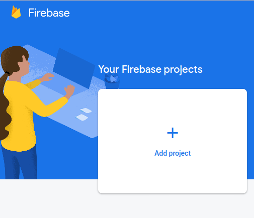 Firebase wizard helps you in setting your project