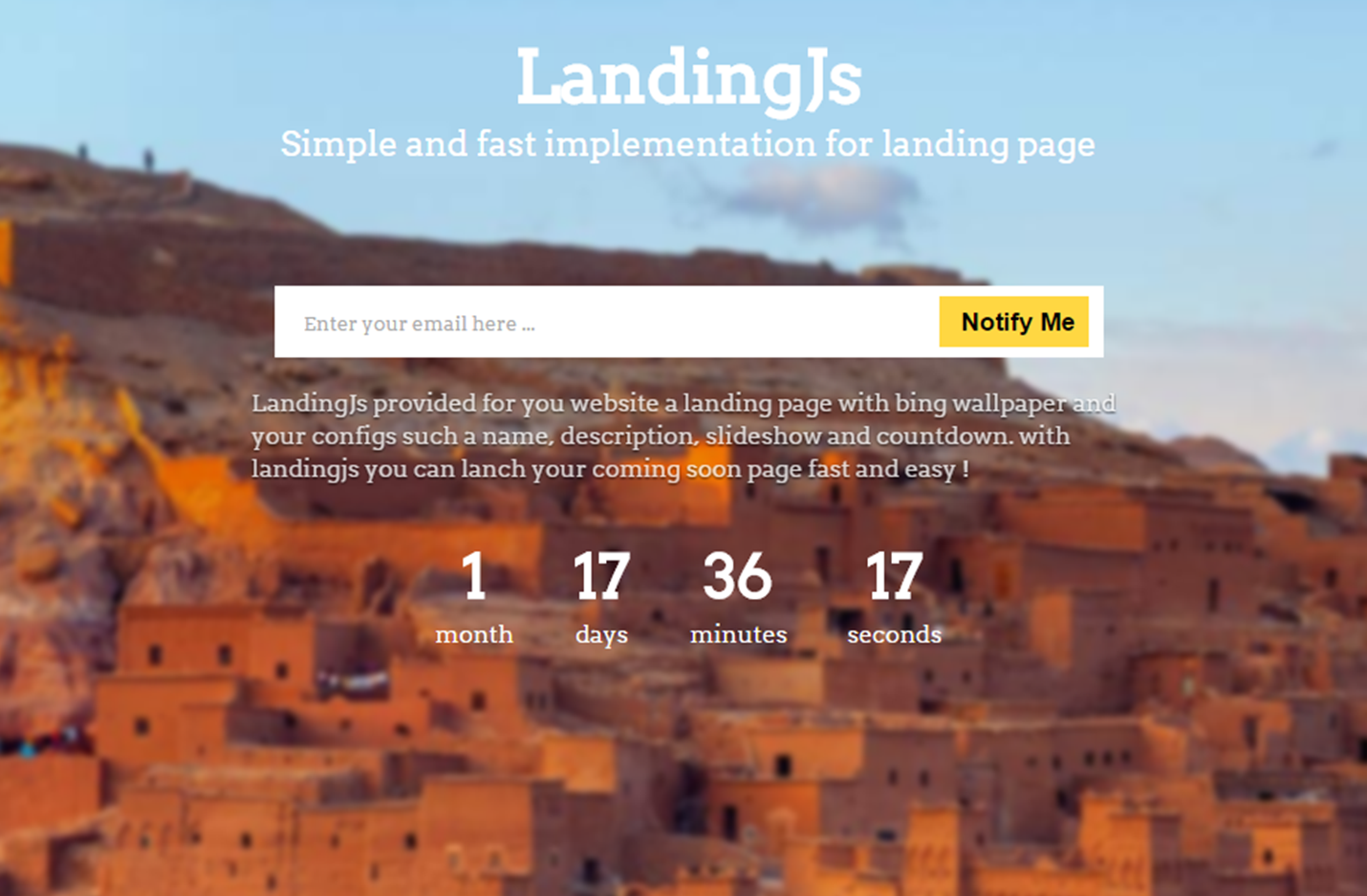 Landing.js javascript library