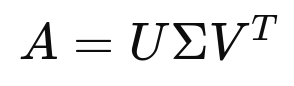 SVD decomposition formula