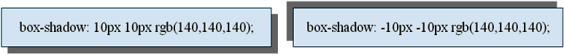 CSS3 כוון לצל התיבה box-shadow